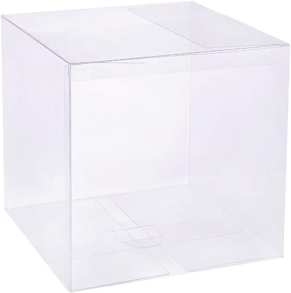 PVC透明プラスチックケース 折り畳みボックス( 透明, 15x15x15cm 10個) :2B6JQPX266:スピード発送 ホリック ...