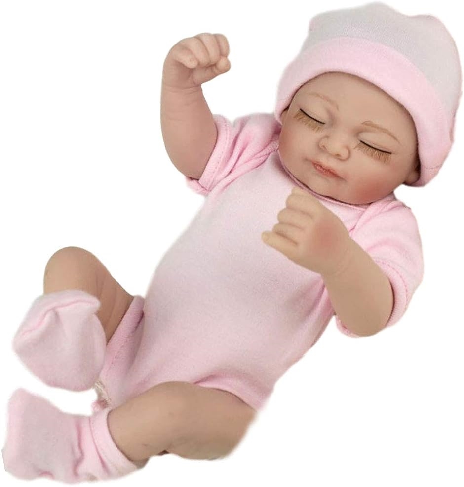 morytrade 人形 赤ちゃん リボーン ドール 乳児 新生児 おもちゃ 沐浴 リアル 27cm( ピンク)