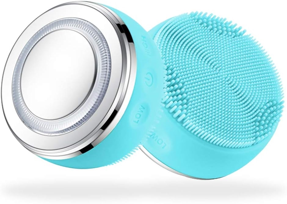 ELMOS 洗顔器 洗顔ブラシ 電動 シリコン IPX7防水 音波( ミントグリーン,  6.6 x 6.6 x 3.6 cm ; 8)