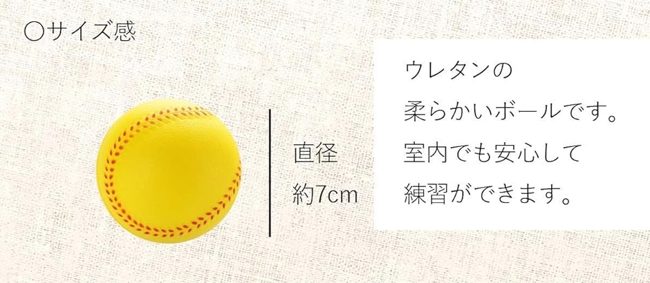 ウレタン ボール 野球 練習用 蛍光色 バッティング キャッチボール トレーニング 黄色 7cm( 黄色 7cm 10個セット)