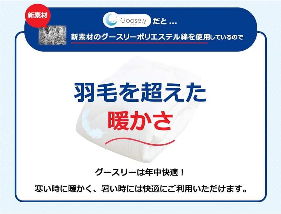 Goosely NEW グースリー 羽毛超えた 洗える 掛布団 掛け布団 肌掛け