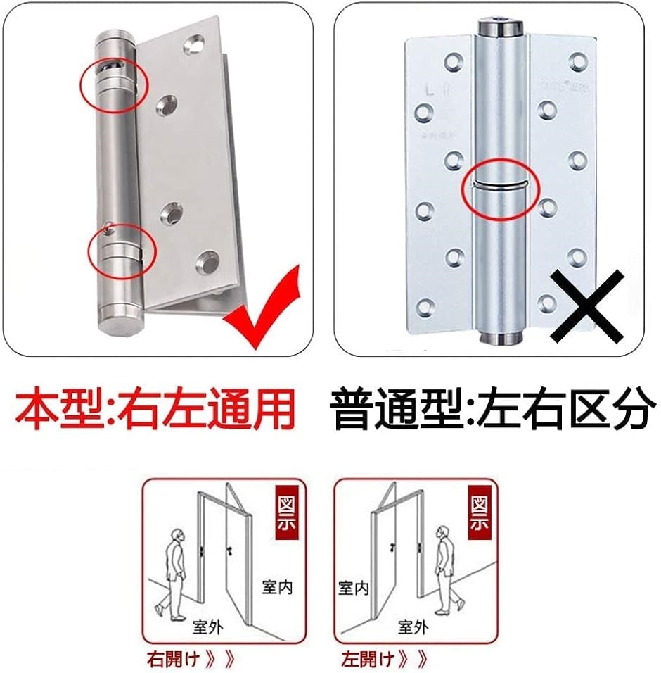 4組の開口部と下シャフトヒンジガラスハードウェア