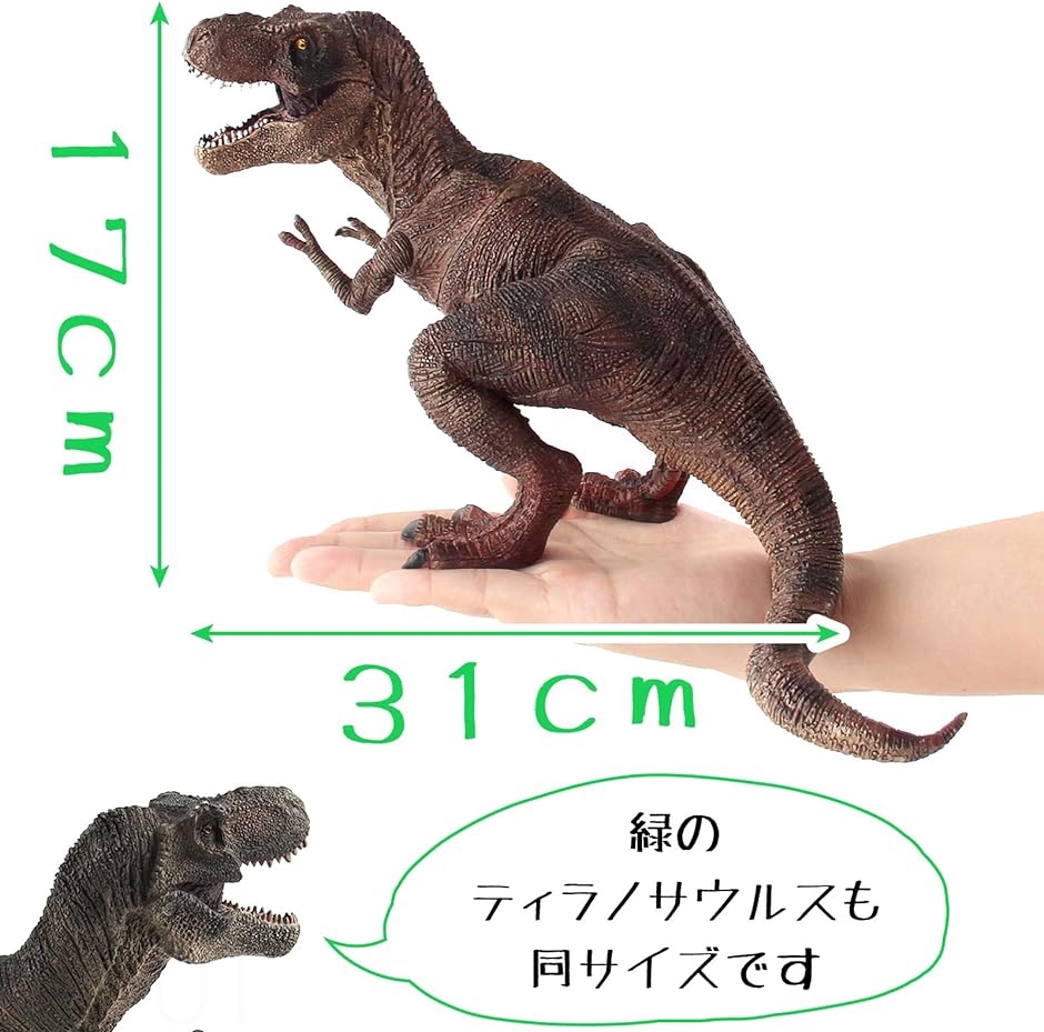 恐竜 フィギュア セット おもちゃ 人形 Tレックス2体＋ブラキオサウルス｜horikku｜05