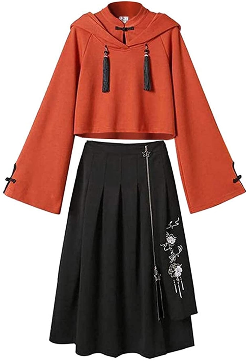 [Ｍｉｎｅｓａｍ] 中華風 パーカー レディース フード付き 2点セット トップス + スカート チャイナ服 おしゃれ 春秋 (ベージュ 2XL 楽天市場】中華風 パーカー レディース フード付き 2点セット
