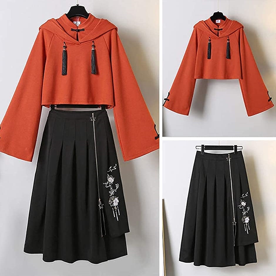 [Ｍｉｎｅｓａｍ] 中華風 パーカー レディース フード付き 2点セット トップス + スカート チャイナ服 おしゃれ 春秋 (ブルー L) 楽天市場】中華風 パーカー レディース フード付き 2点セット