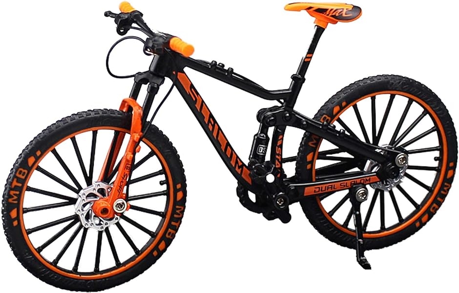 Yahoo! Yahoo!ショッピング(ヤフー ショッピング)自転車 おもちゃ 玩具 ハンドル 3色 MTB マウンテンバイク 模型 1/10（ オレンジ）