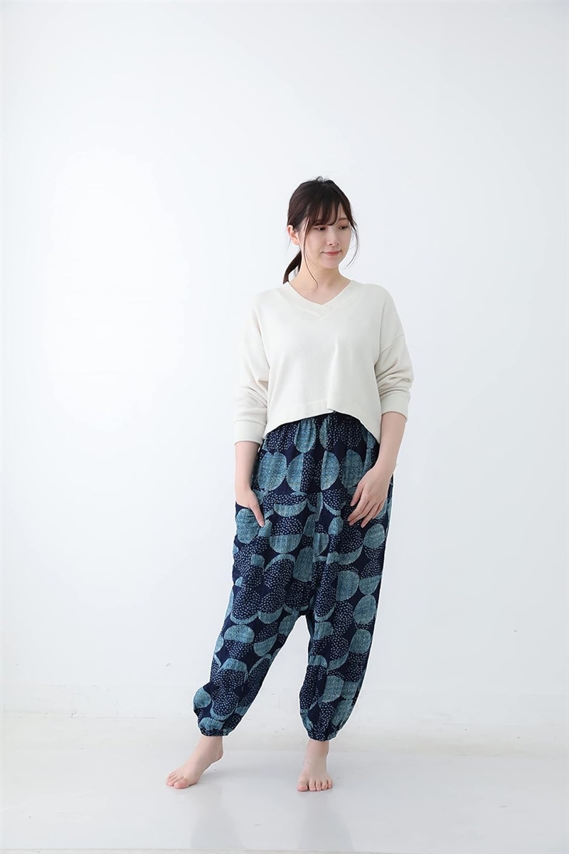 og 小倉商店　藍染タイパンツ　手縫い　サムエルパンツ og 小倉商店藍染タイパンツ手縫いサムエルパンツ