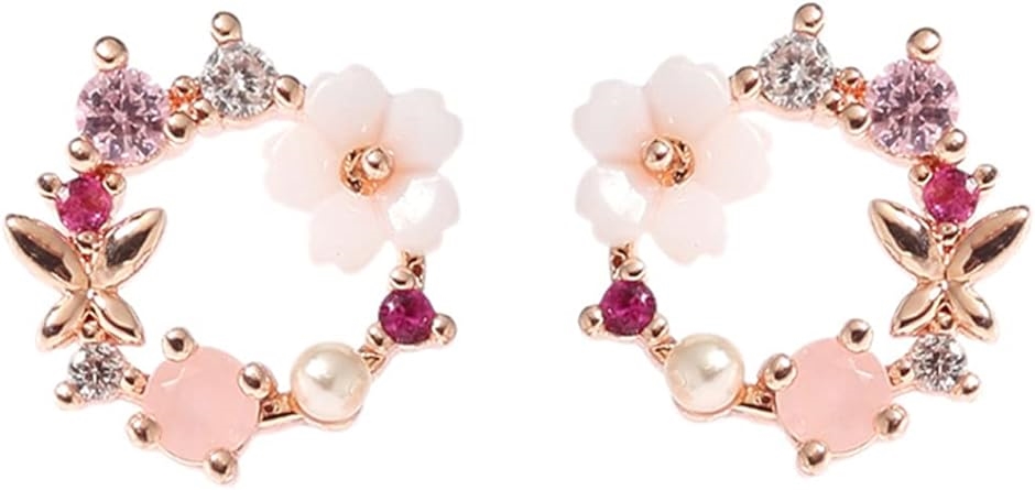Yahoo! Yahoo!ショッピング(ヤフー ショッピング)イヤリング レディース 花 桜 さくら フェイクピアス ピアス風 ノンホールピアス MDM