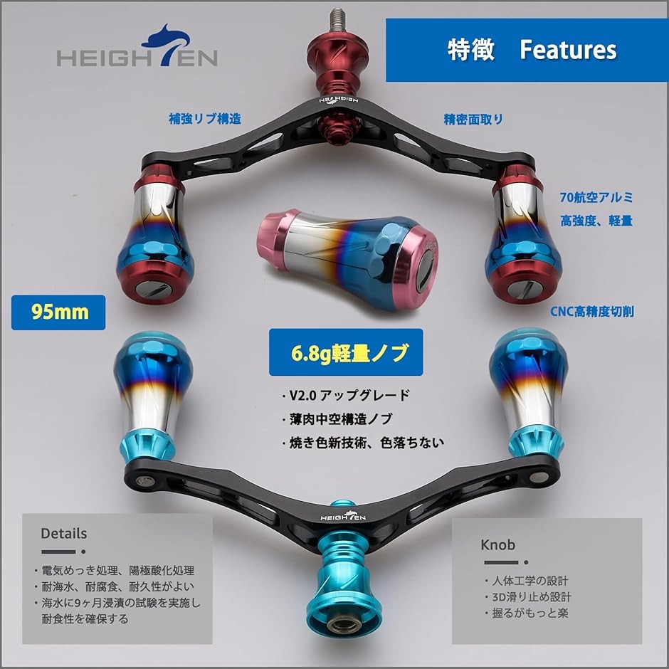 V2.0 95mm リール ハンドル 20mm...の詳細画像3