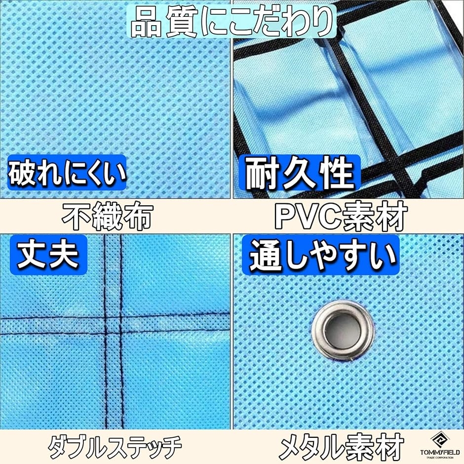 往復送料無料 SURCHAR ウォール ポケット カレンダーポケット 布製 防水 透明 PVC 小物収納 ウォールラック 壁掛け 収納 吊り下げ  ポケッ