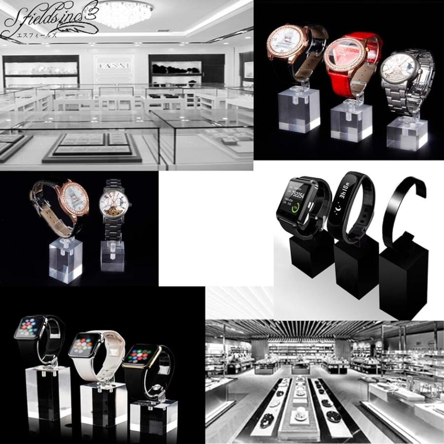 腕時計スタンド 展示台 ウォッチディスプレイ 3個セット ブレスレット バングル 腕時計収納( クリア)｜horikku｜06
