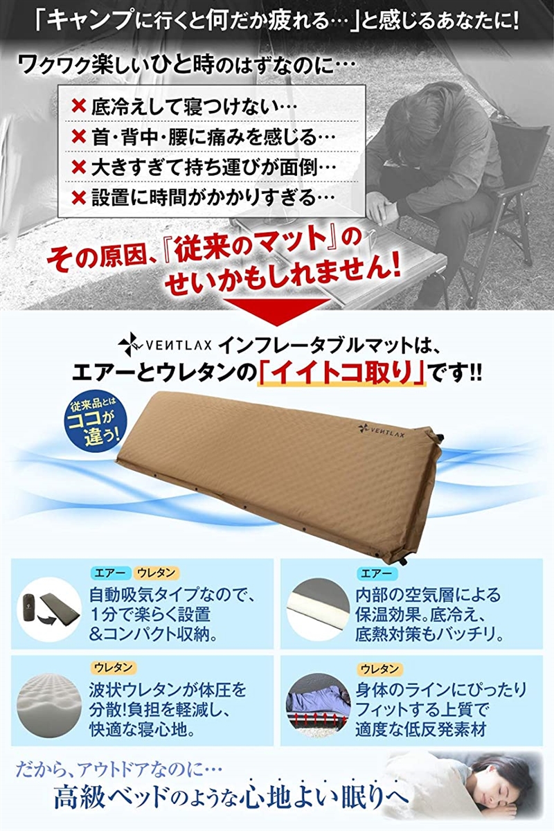 完璧すぎるが故三度も キャンプマット エアーマット インフレーターマット アウトドア テント・タープ