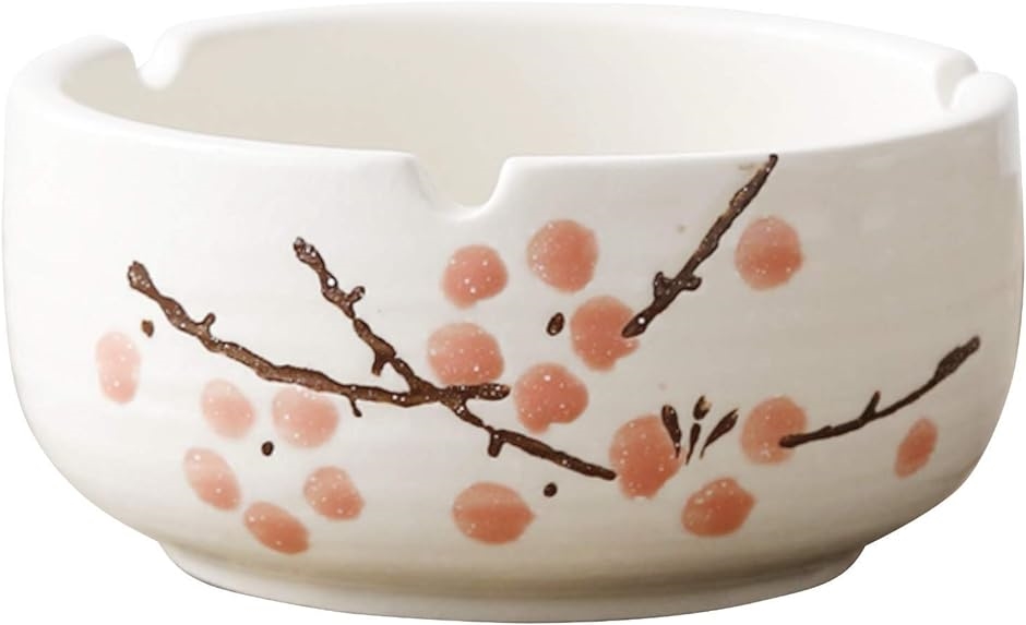 和風 ウメ 梅の花 テーブル 業務用 灰皿( ホワイト＆ピンク)