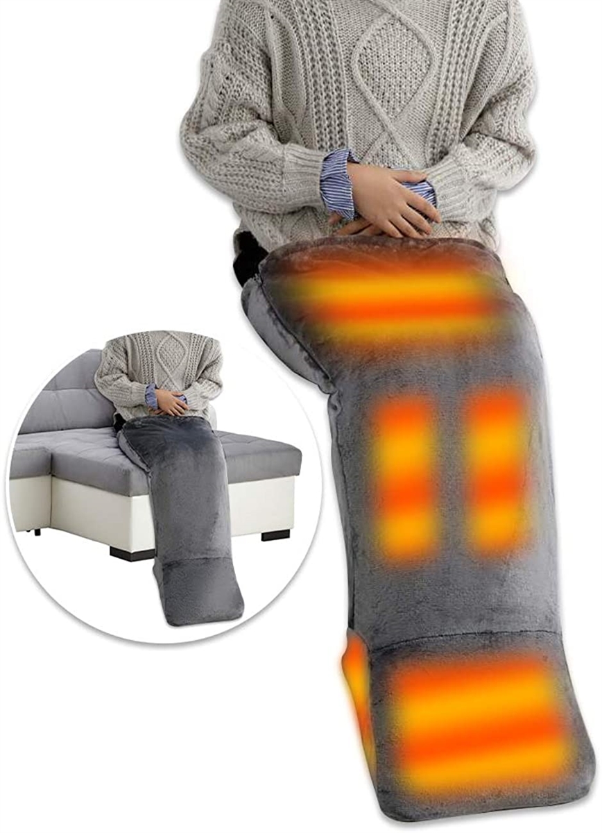 2020新版USB電気足温器 10秒速熱 ホット脚入れヒーター フットウォーマー 3段階温度 ひざ掛け 毛布 日本語説明書付き