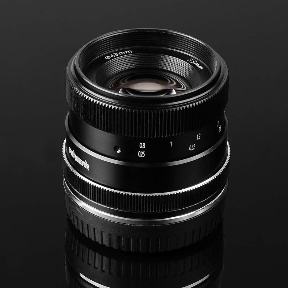 互換品】PERGEAR 35mm F1.2 大口径 単焦点レンズ M4/3に対応(黒