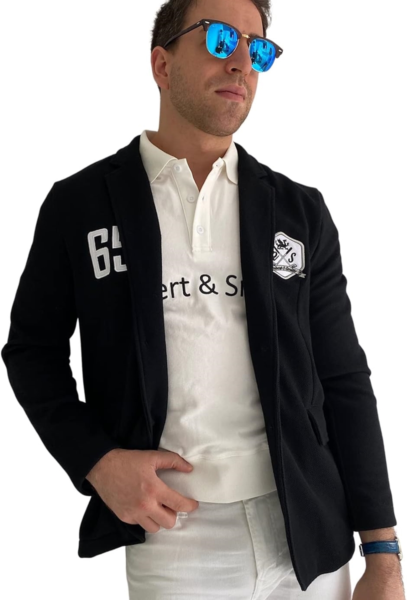 ロバートアンドスミス ゴルフ ジャケット ゴルフウエア 紺ブレ