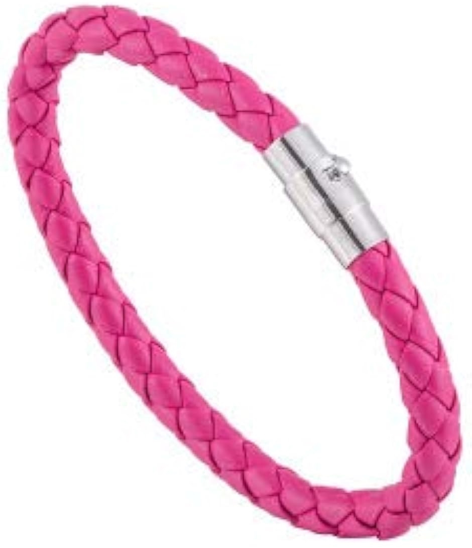 Yahoo! Yahoo!ショッピング(ヤフー ショッピング)レザー ブレスレット PUレザー 編み込み 磁気ブレスレット メンズ レディース ユニセックス お揃い（ダークピンク,  ワンサイズ）