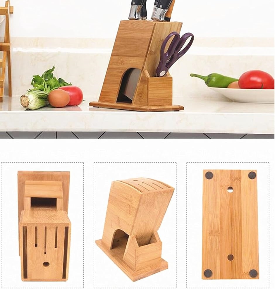 MR　SMEG ナイフブロック クリーム　包丁立て　ナイフスタンド Amazon | Smegクリームステンレススチールナイフブロックセット