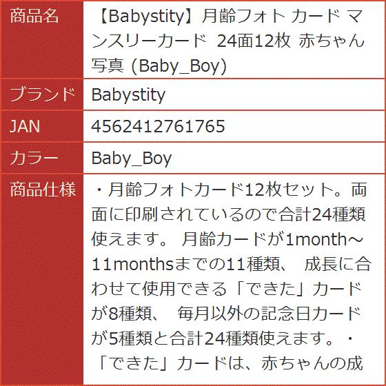月齢フォト カード マンスリーカード 24面12枚 赤ちゃん 写真( Baby_Boy)｜horikku｜09