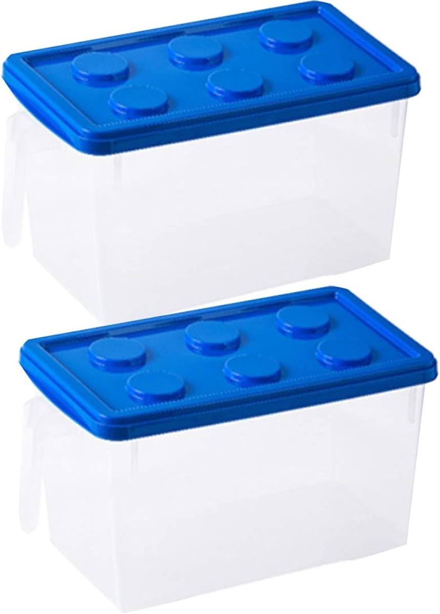 ドットボタン 見せる 収納ボックス 収納ケース 子供用 おもちゃ箱 青２個セット( 青２個セット)