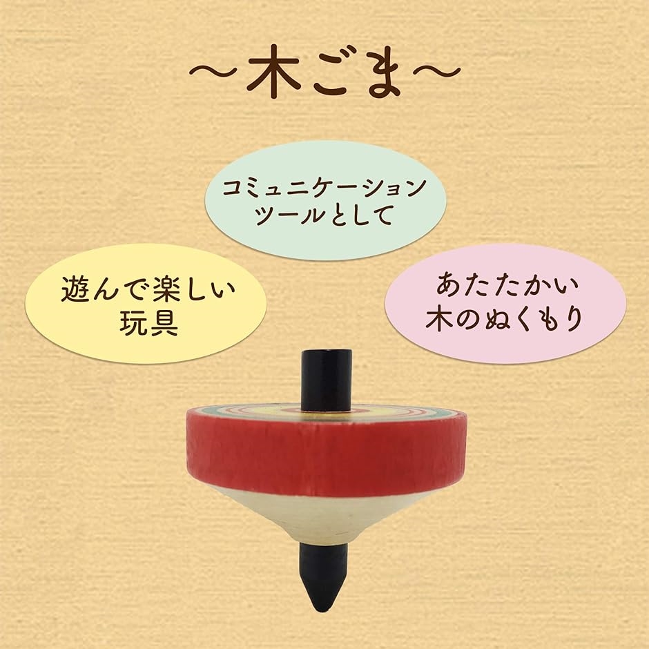 昔なつかしコマセット なげごま ひも付き 木のおもちゃ 子供 木ごま 2個セット( 木ごま 2個セット)｜horikku｜04