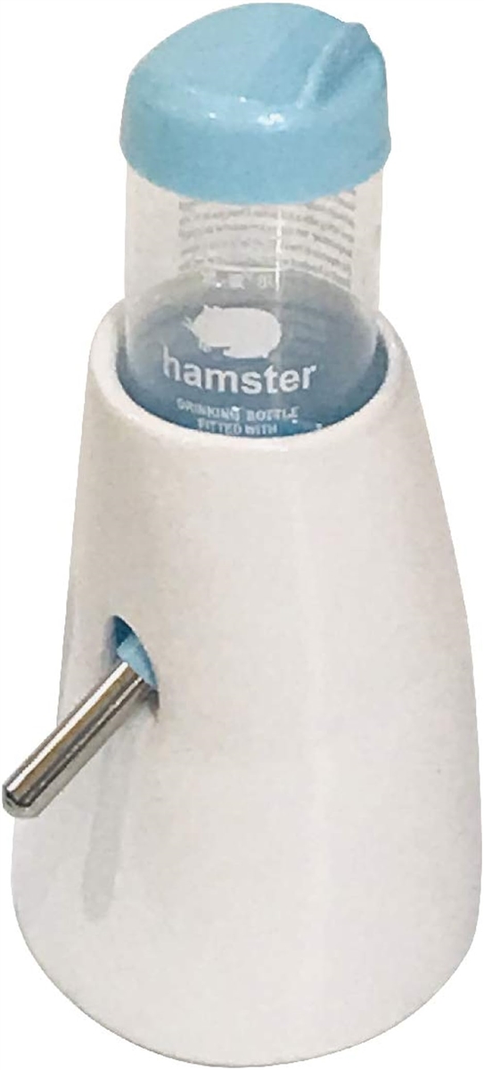 ハリネズミ ハムスター 水飲み 自動給水 タンク ボトル ロールボール 給水器 2WAY 陶器 小動物 ウォーターボトル( 80cc)
