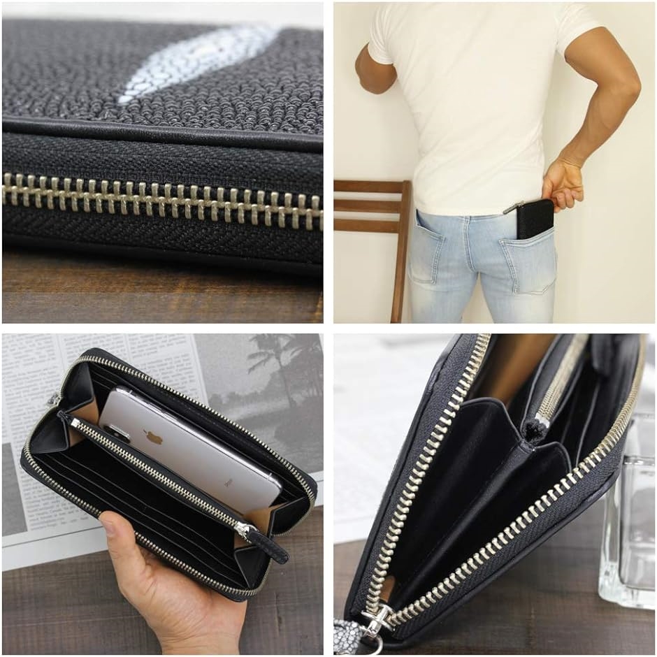 スティングレイ 財布 エイ 革 長財布 ガルーシャ 内側 牛革 本革