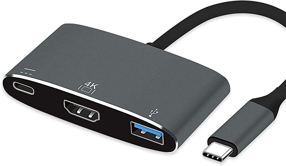 USB Type c HDMI アダプタ 変換器 タイプc 4K解像度 スペースグレイ( スペースグレイ)
