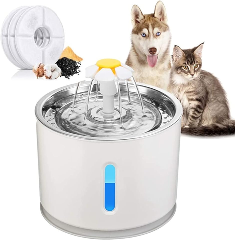 猫 犬 水 みずのみ器 自動 給水器 MDM( グレー,  高さ130X横185X花までの高さ180(mm))｜horikku