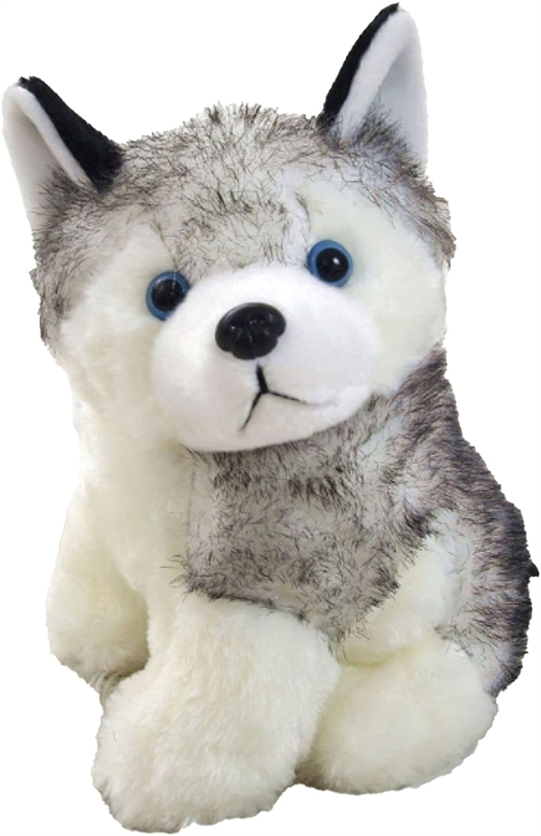 ハスキー 犬 小さい ぬいぐるみ ブルーアイ かわいい 人形 ギフト 贈り物( 24cm)｜horikku