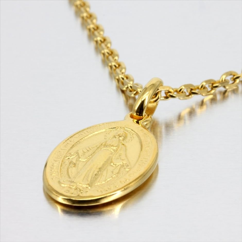ヴィンテージ　24K GP ゴールド　ネックレス 24K ネックレス ゴールド コーティング マリア コイン シルバー