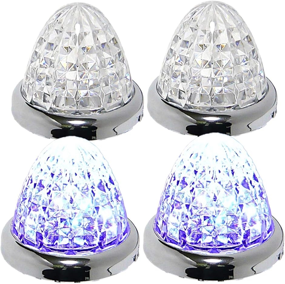 互換品】 24V トラック用 LED マーカーランプ サイド 8面クリスタル