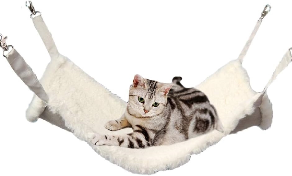 Yahoo! Yahoo!ショッピング(ヤフー ショッピング)ルミエール・エタンセル 猫用 ハンモック ベッド 簡単取り付け 両面使用 寝心地抜群 ふわふわ（ 49cmx38cm）