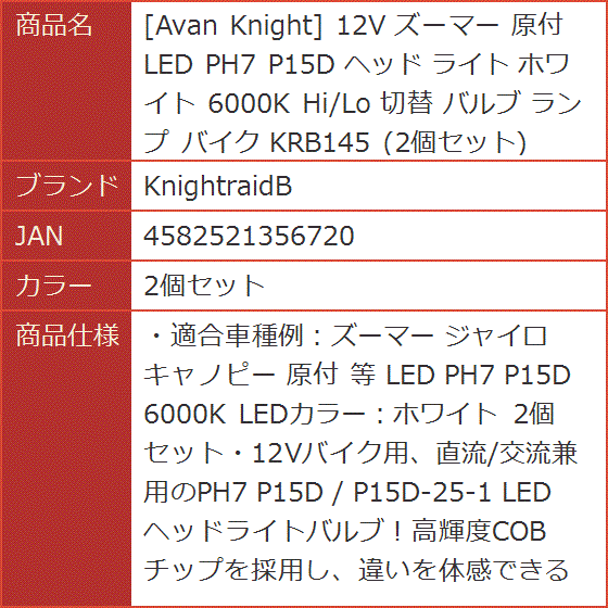 ズーマー ヘッドライト ledの商品一覧 通販 - Yahoo!ショッピング