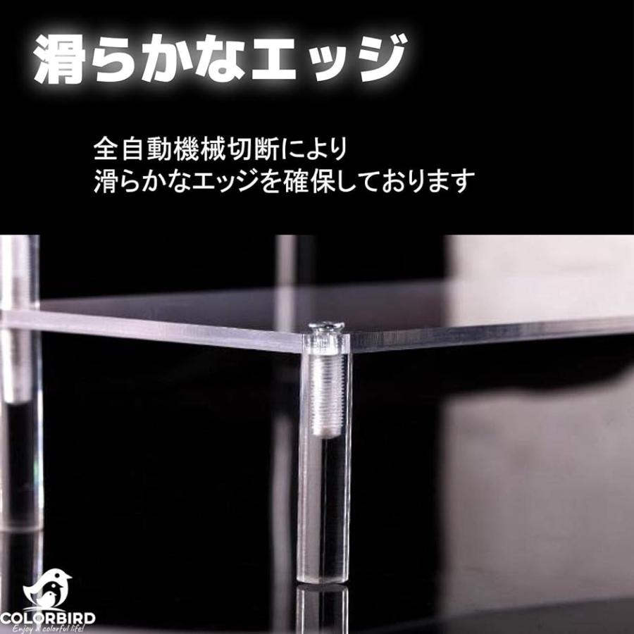 フィギュアケース コレクションケース 棚 アクリルケース ディスプレイケース ディスプレイスタンド 30cm 3段( 透明)｜horikku｜02