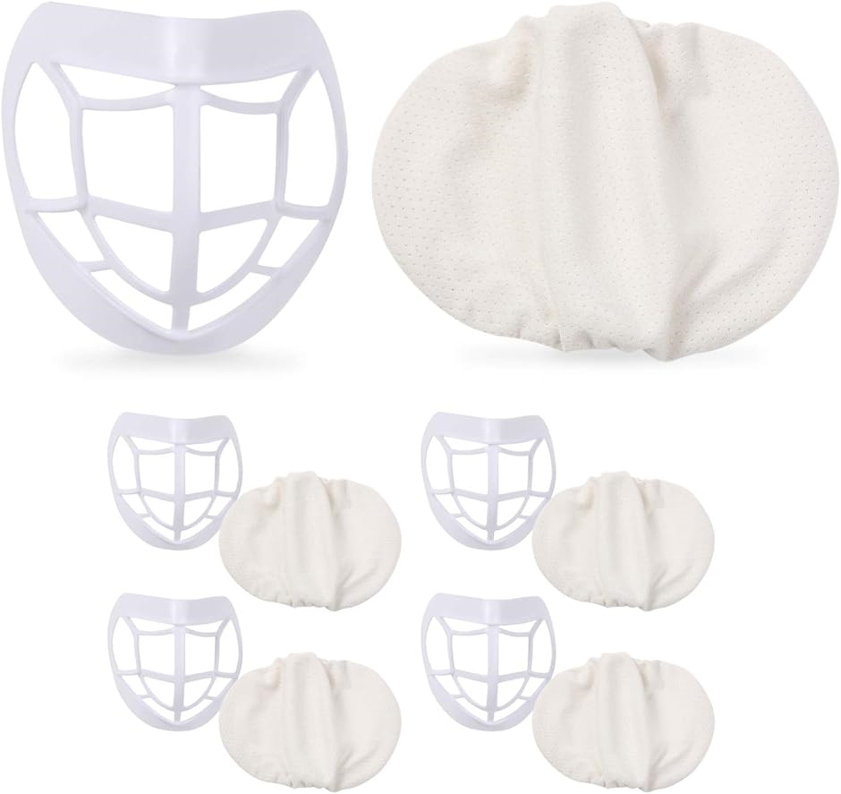 マスク インナー ブラケット 抗菌布カバー付 プラケット 立体 フレーム( ブラケット抗菌布カバー5組セット)