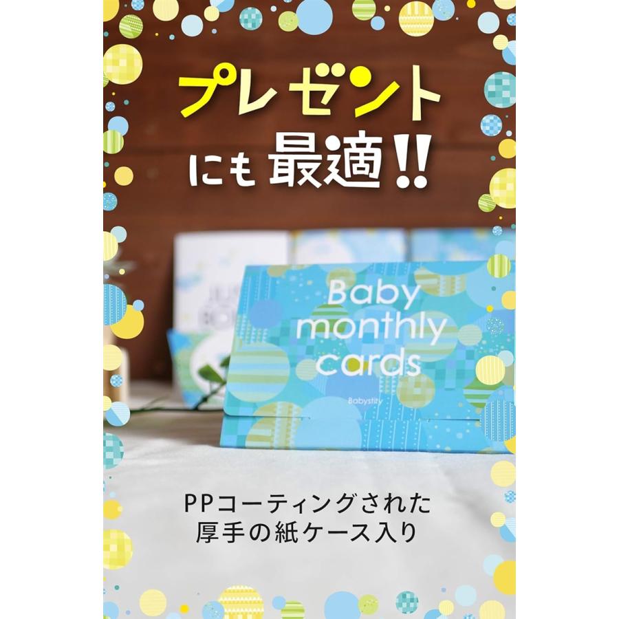 月齢フォト カード マンスリーカード 24面12枚 赤ちゃん 写真( Pattern_boy)｜horikku｜06