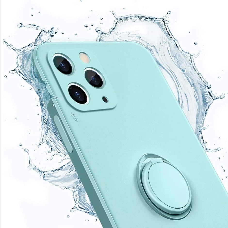 iPhone12 ケース 液体シリコン携帯ケース リング付き 360度回転可能 MDM( ライトグリーン,  iPhone12 Pro Max)｜horikku｜05