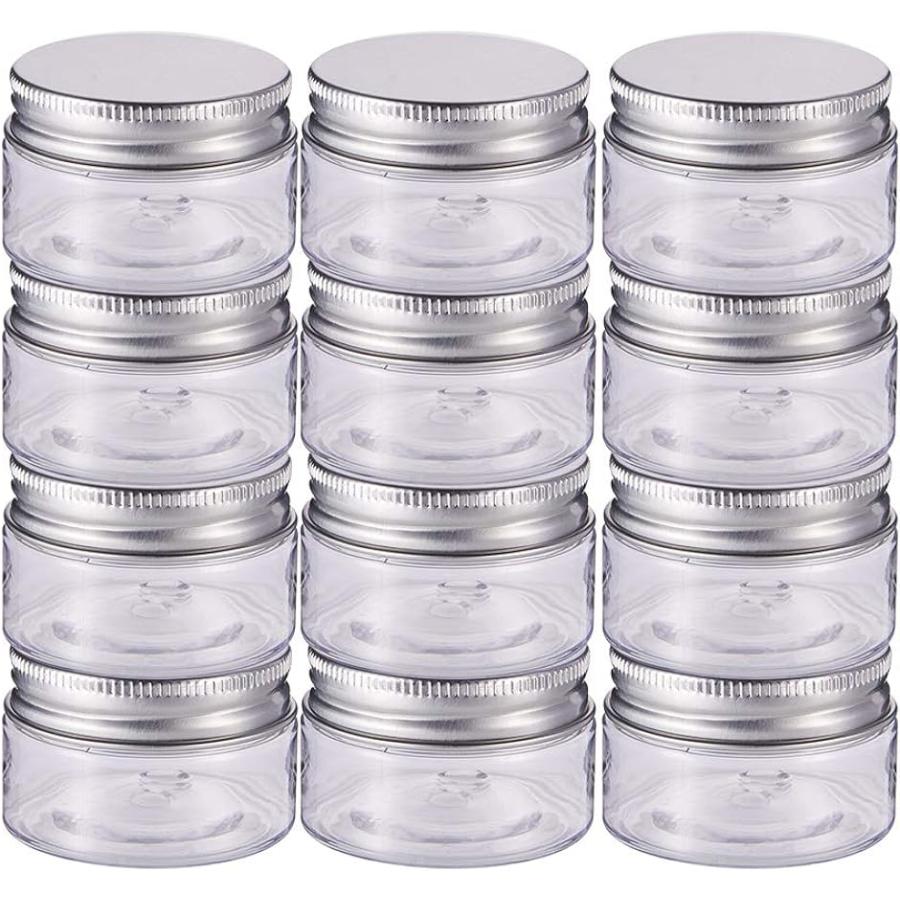 12個セット60ml小分けボトル アルミ蓋つき プラスチック缶 アルミネジキャップ 化粧品( 60ml-12個セット,  60ml)