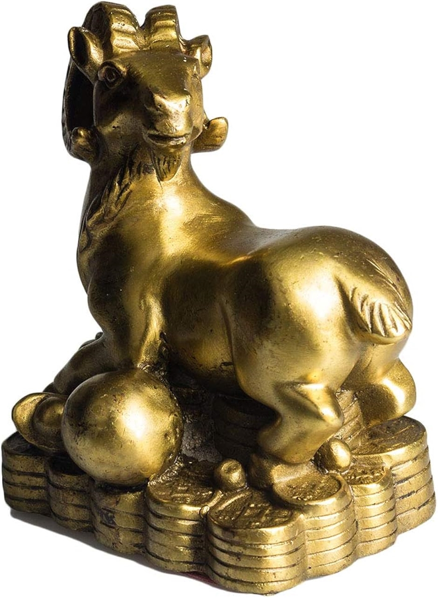風水グッズ お金の羊 ひつじ 干支置物 十二支 縁起物 財運 金運 銅製