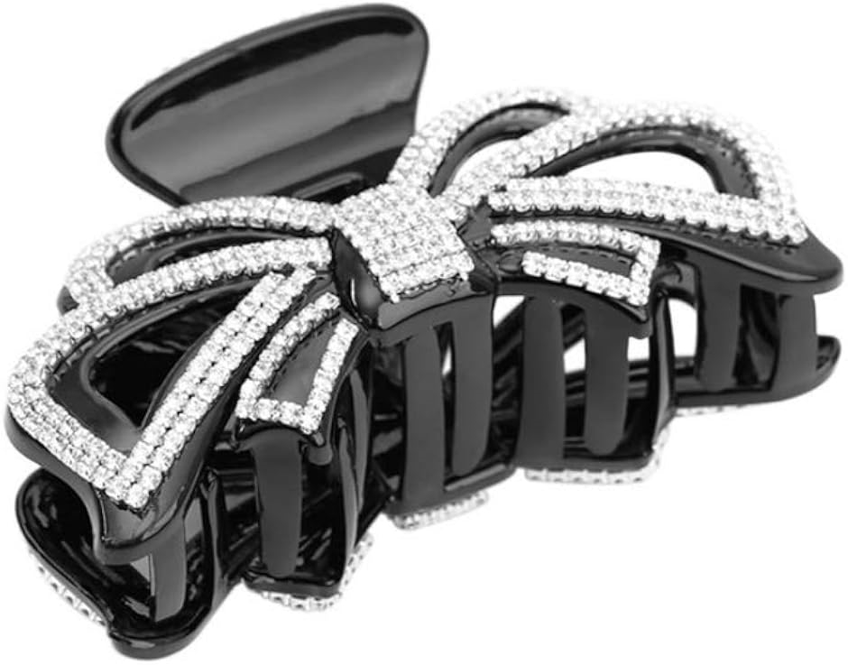 ヘアクリップ ヘアアクセサリー バンスクリップ キラキラ 大 バレッタ