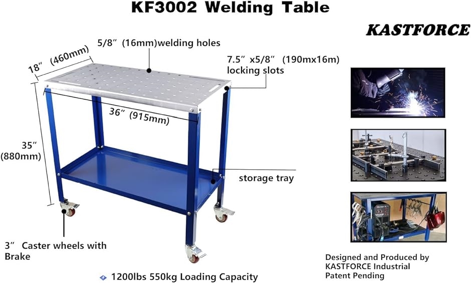 KF3002 ポータブル溶接台 天板460mm x 915mm 16mm穴付き 高さ880mm 耐荷重550kg 定盤 ワークテーブル :  2b81l1vnoh : スピード発送 ホリック - 通販 - Yahoo!ショッピング