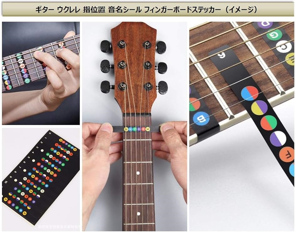 XPデザイン ギター 指板 練習 フレット シール ステッカー スケール