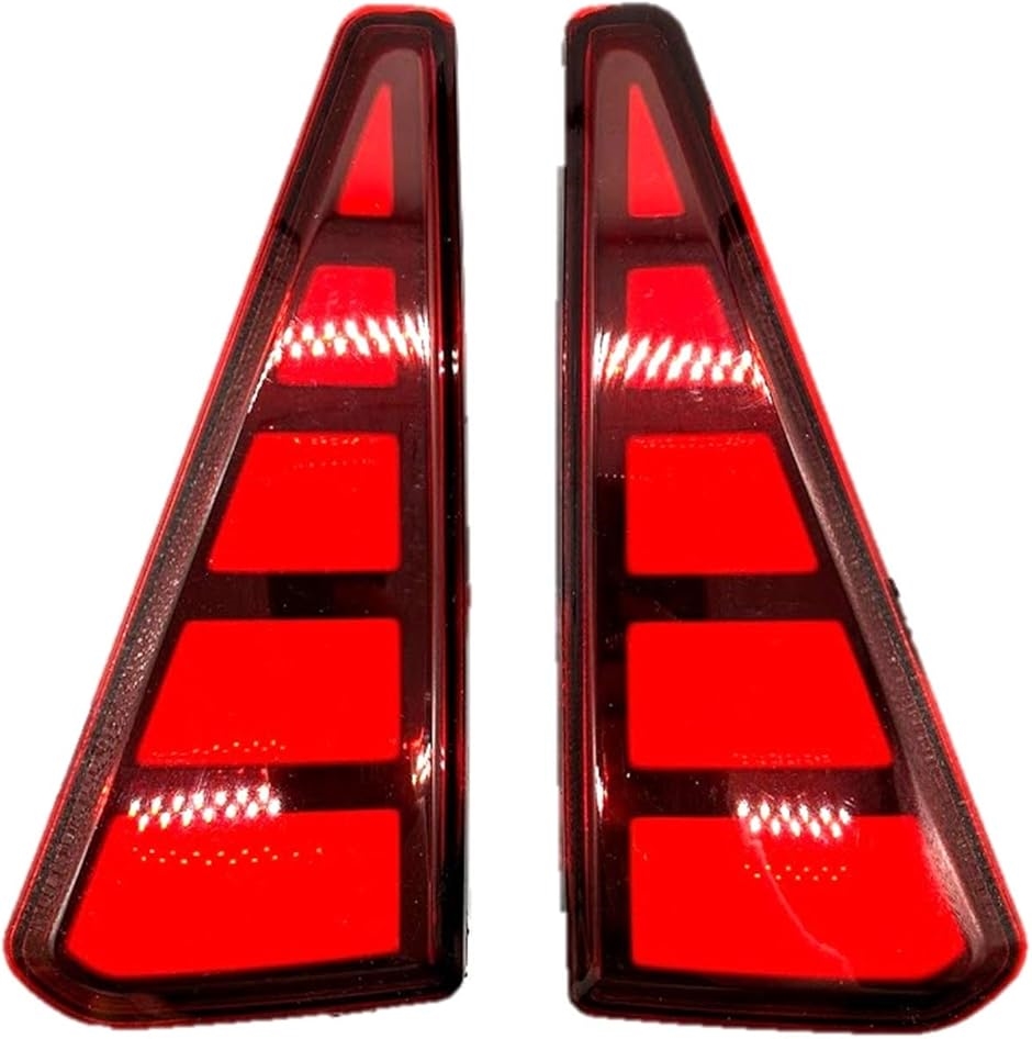 ブロック ファイバー LED リフレクター レッドパネル 左右2個セット TOYOTA 80系 NOAH VOXY リア MDM( レッド)