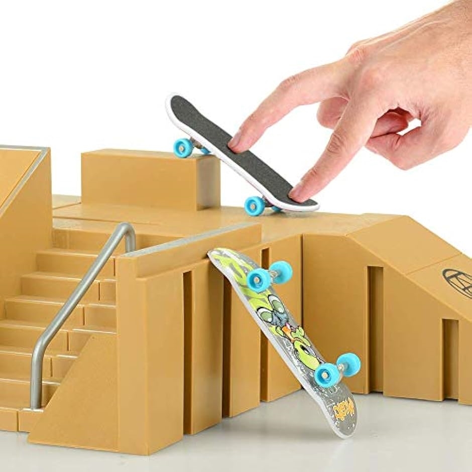 指スケ スケートパーク キット 5パーツ Cレッド カッコよく メイク