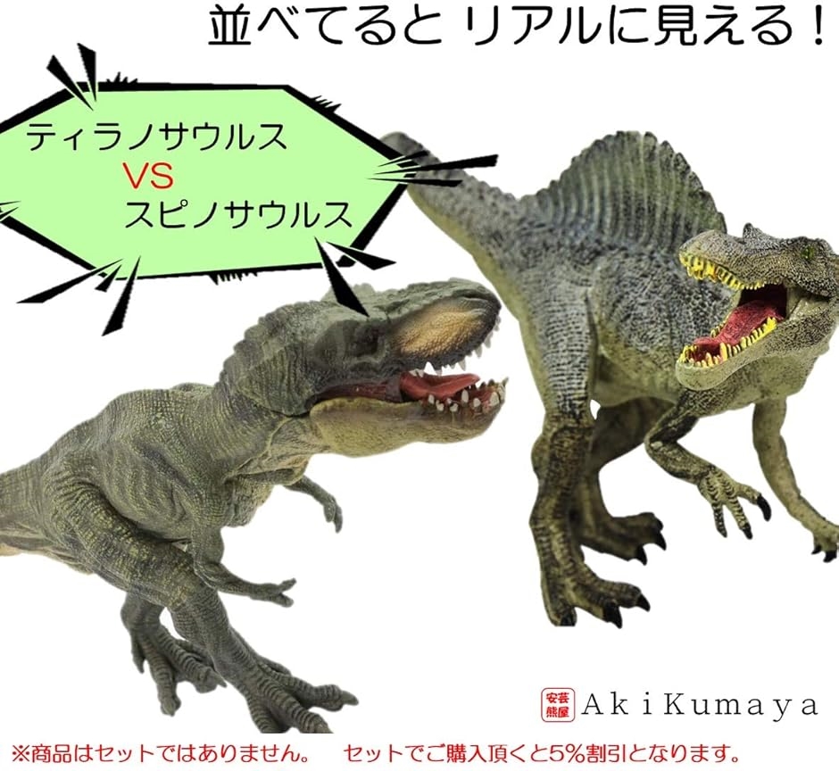 大迫力 30cm級 リアル スピノサウルス フィギュア PVC 自立 口開閉 K