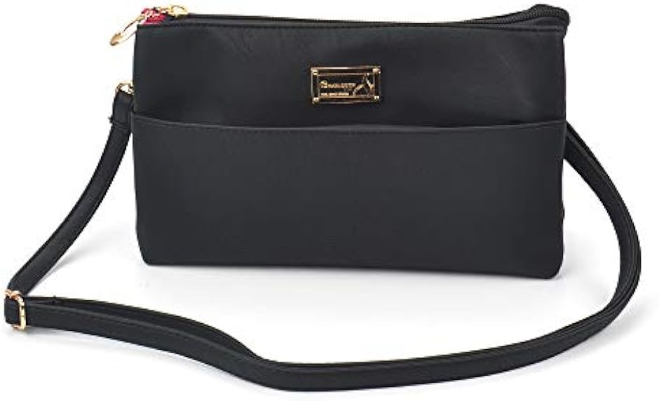 ミニバッグ レディース スマホポーチ 2way 斜め掛け 多機能 黒( ブラック,  24.5x15)