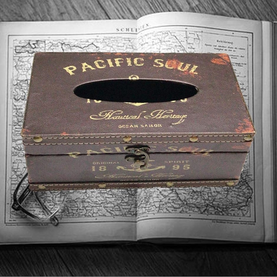 ティッシュ ペーパー ボックス カバー ケース アンティーク レトロ ヴィンテージ 風 アメリカン 雑貨( Pacific Soul)｜horikku｜03