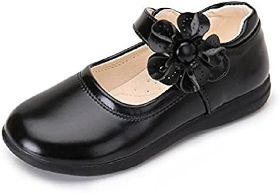 フォーマルシューズ 子供 履きやすい 女の子 靴 キッズ 入園式 卒業式 卒園式 結婚式 入学式 黒( ブラック,  21.0 cm)｜horikku