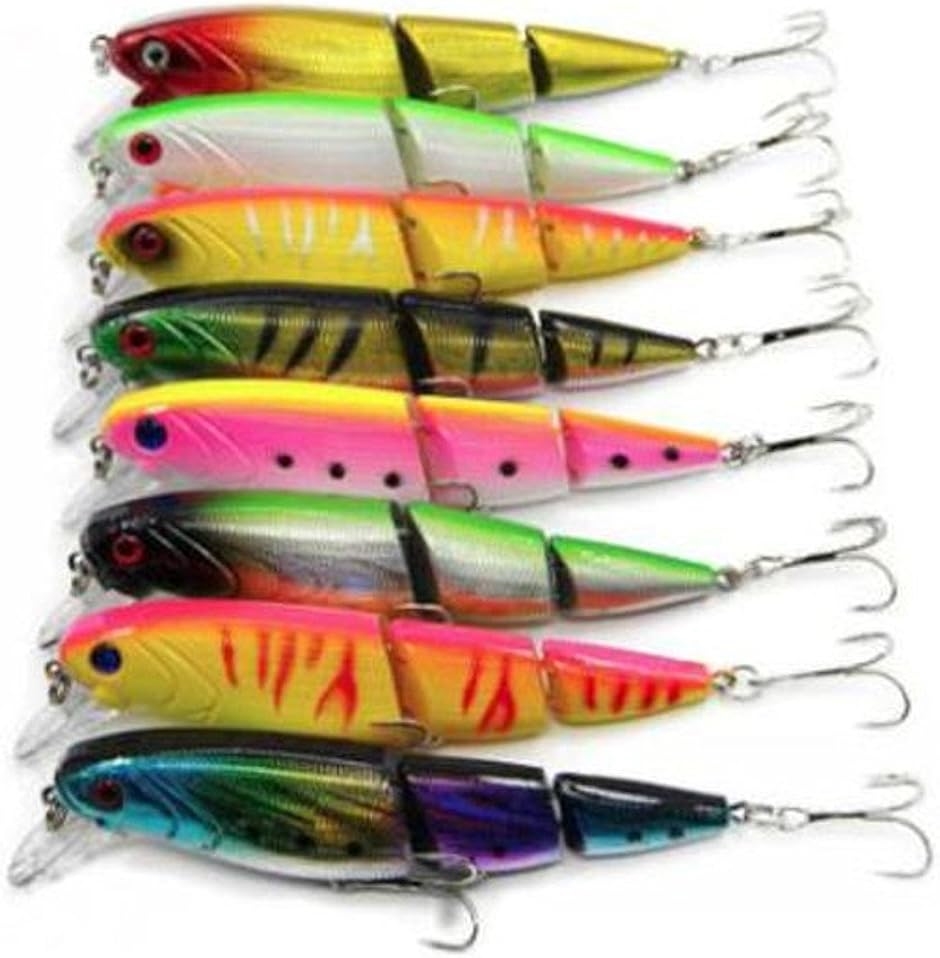 ASPALAND ジョイント ルアー 3連結 8色 8個 セット S字系 14CM/14G